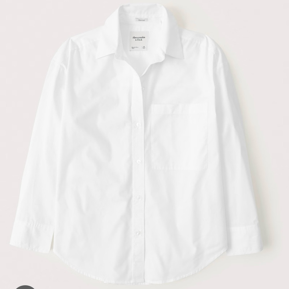 Abercrombie & Fitch Oversized White Button Down